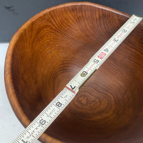 Good Wood Genuine Teak Made in Thailand Salad Serving Bowl Set Utensils 5 Piece - Picture 7 of 17